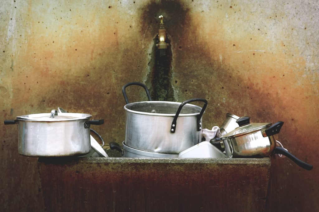 dirty sink