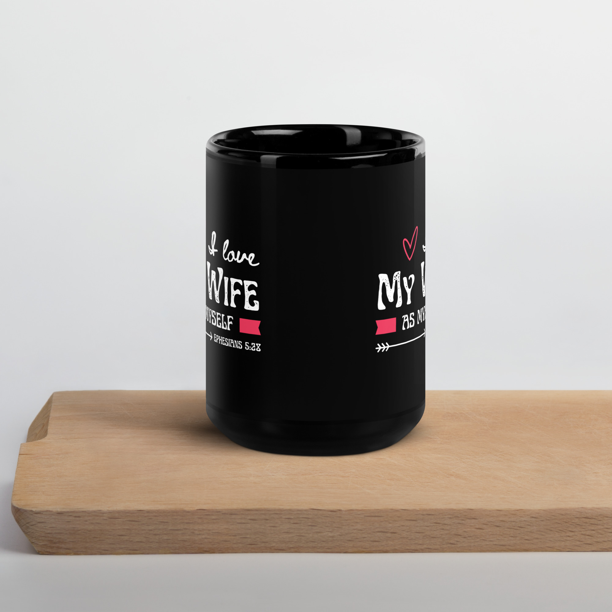 Black Glossy Mug (Love Wife As Myself) - Image 5