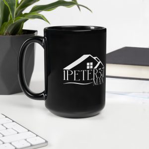 Black Glossy Mug (1 Peter 3:7 Man)