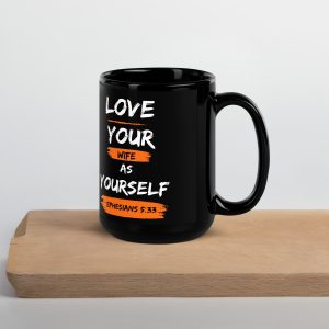 Black Glossy Mug (Love Wife)