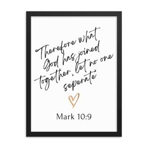 Framed poster (God Joined)