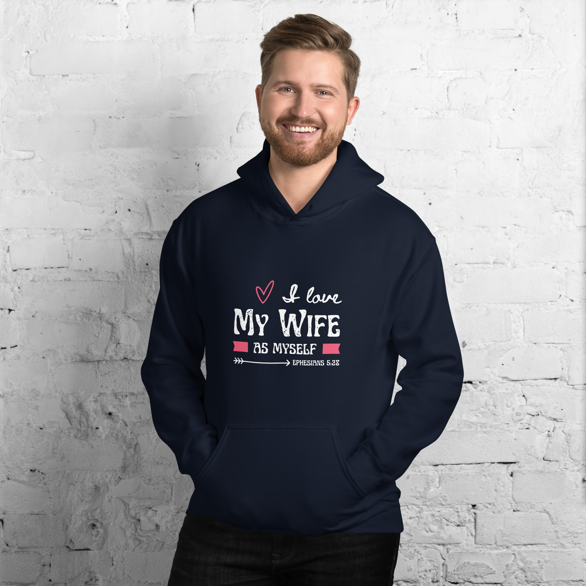 Unisex Hoodie (Love Wife As Myself) - Image 2