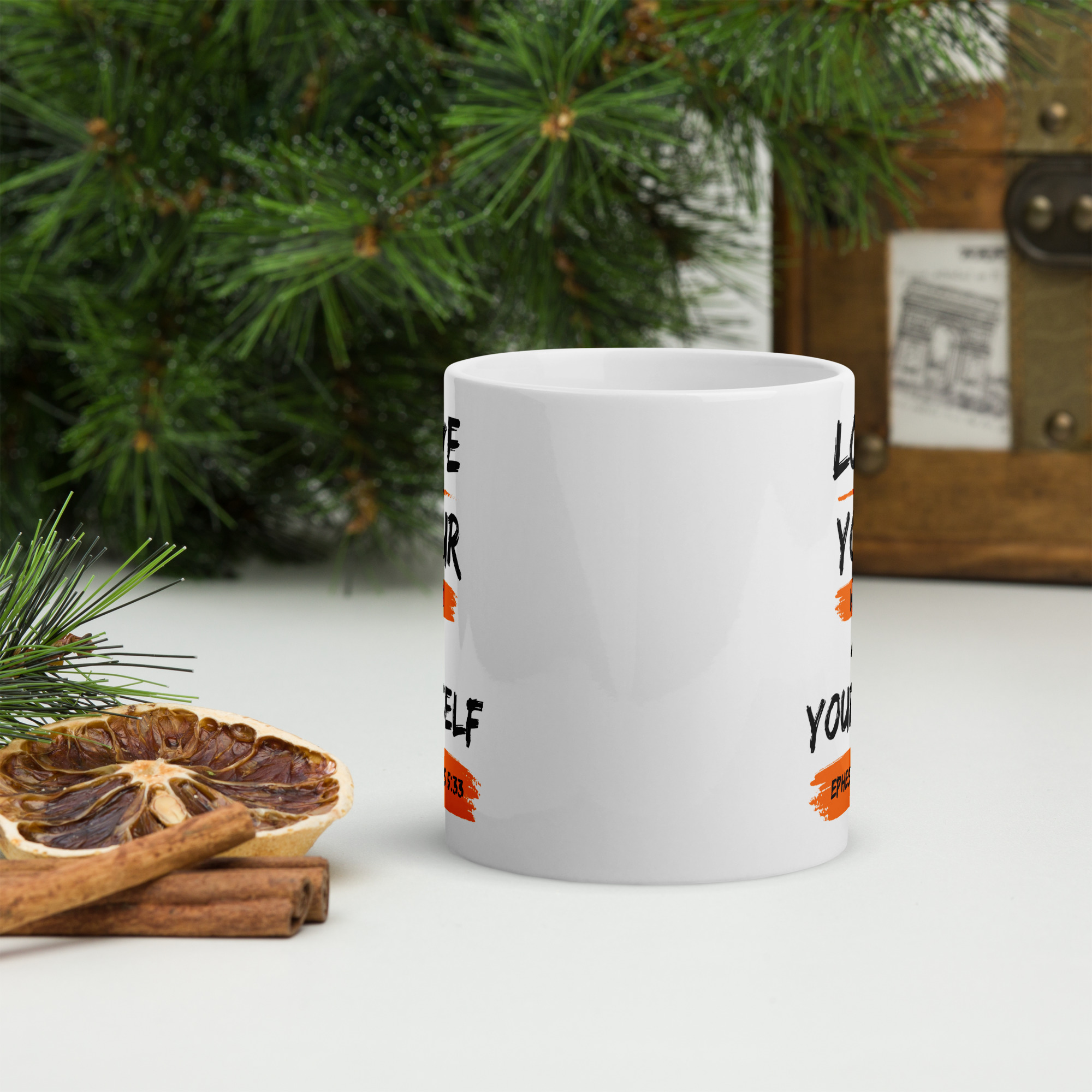 White glossy mug (Love Wife) - Image 4