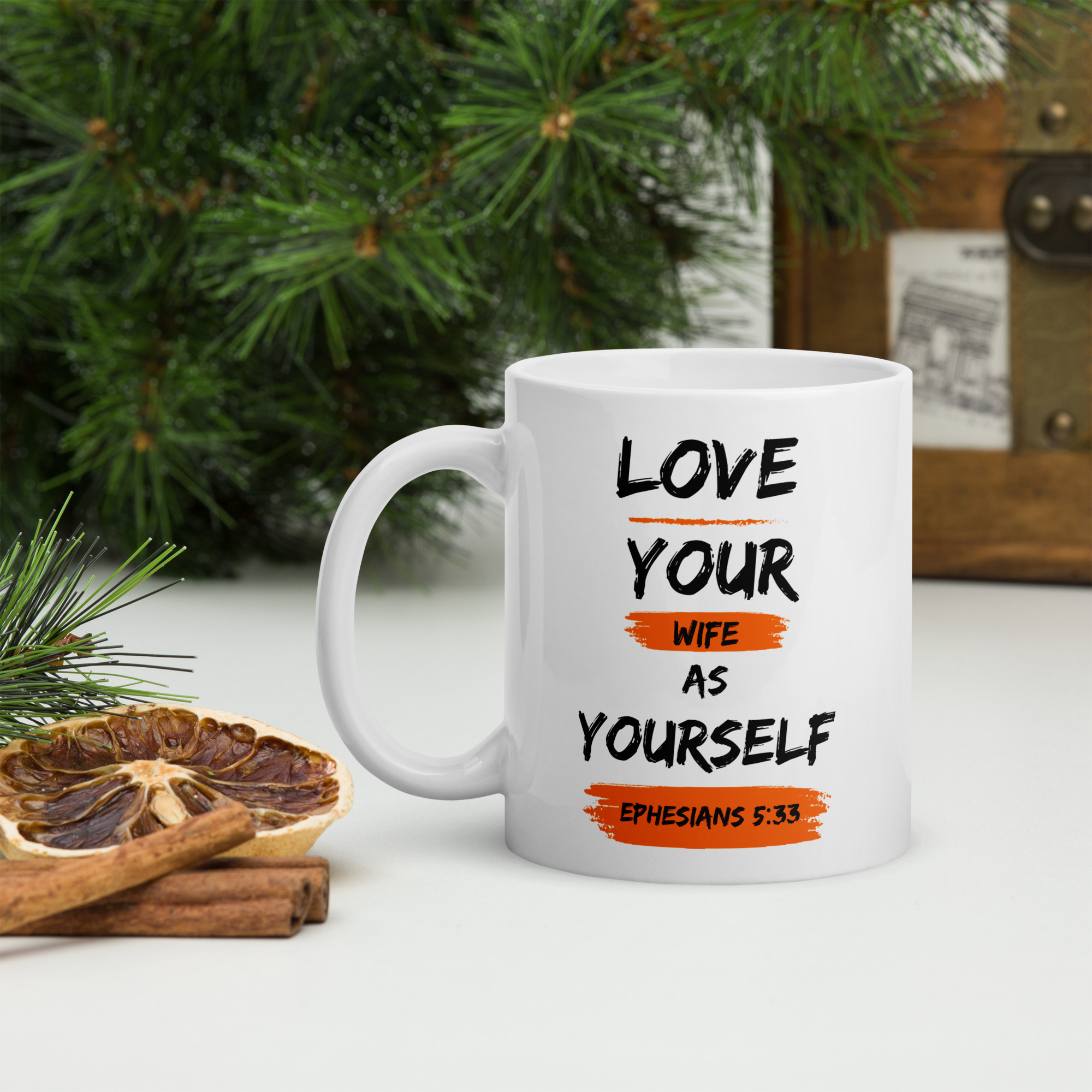 White glossy mug (Love Wife) - Image 2