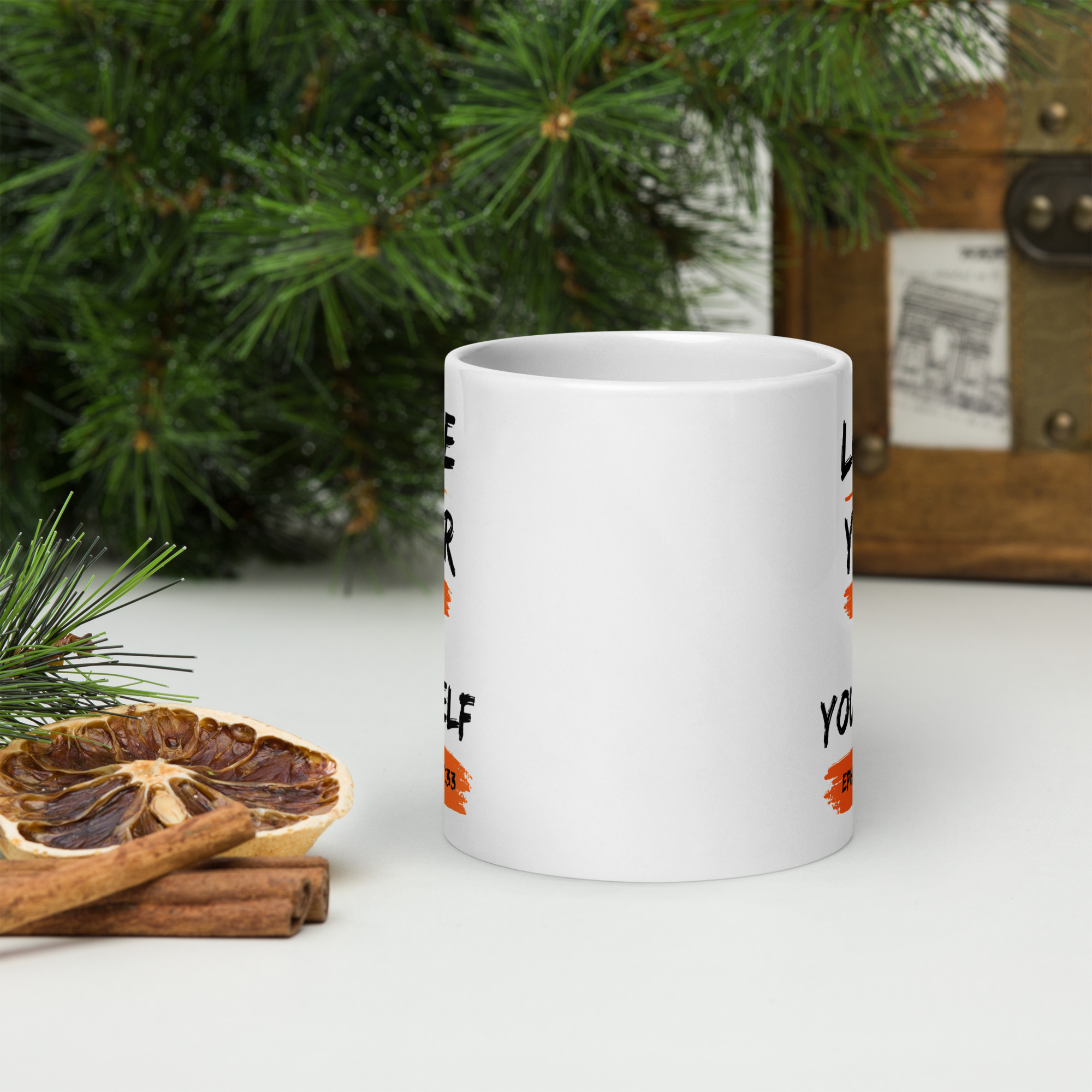 White glossy mug (Love Wife) - Image 9